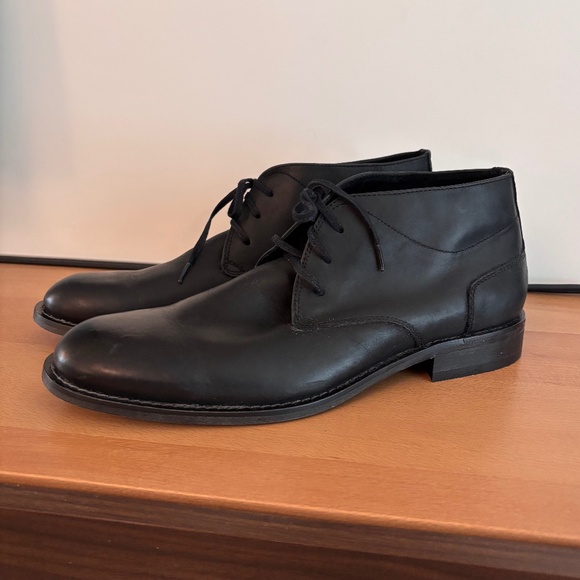 EUC KENNETH COLE NY Mens Black Leather Lace Up Shoes US 10.5 M EU 44 Worn once - Picture 1 of 7